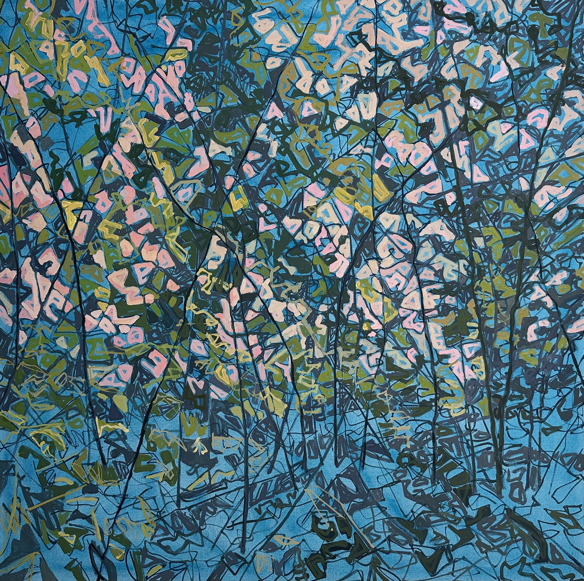 An interpretation of light and air passing through a forest.